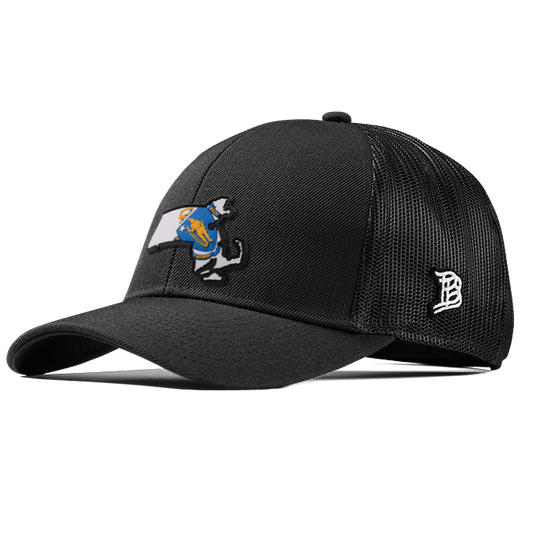 Massachusetts 6 PVC Flexfit Snapback Trucker