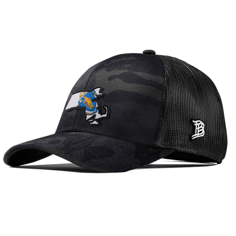 Massachusetts 6 PVC Flexfit Snapback Trucker