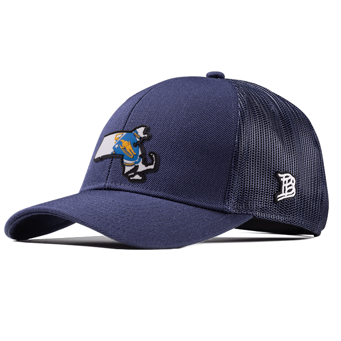 Massachusetts 6 PVC Flexfit Snapback Trucker