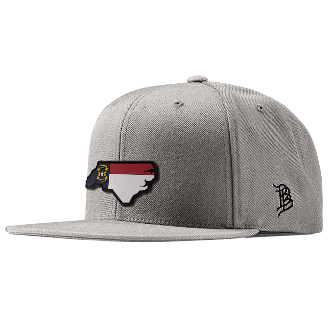 North Carolina 12 PVC Classic Snapback Heather Gray 