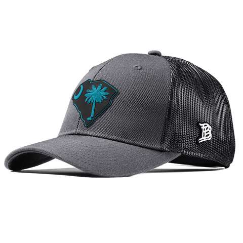 South Carolina Turquoise PVC Curved Trucker