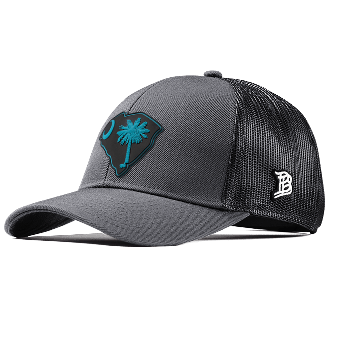 South Carolina Turquoise PVC Flexfit Snapback Trucker