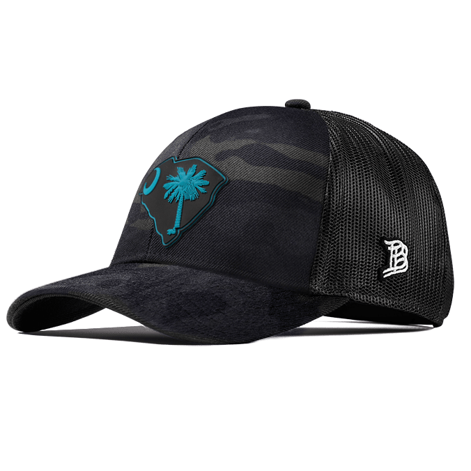 South Carolina Turquoise PVC Flexfit Snapback Trucker