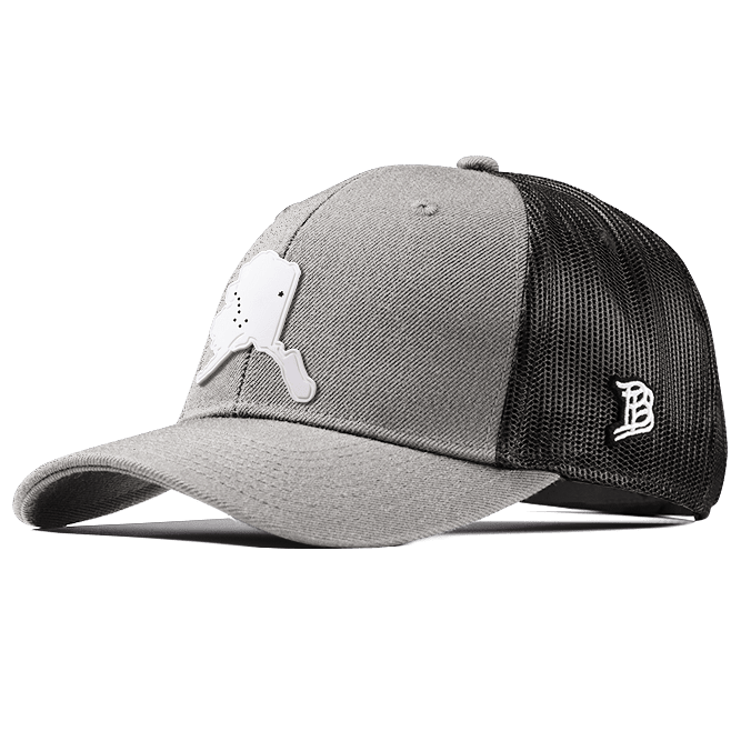 Alaska Moonlight PVC Curved Trucker Heather Gray