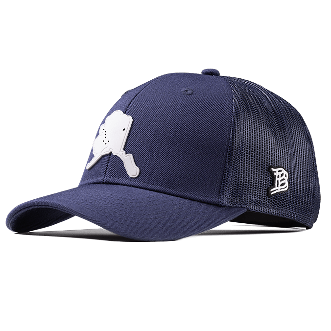 Alaska Moonlight PVC Curved Trucker Navy