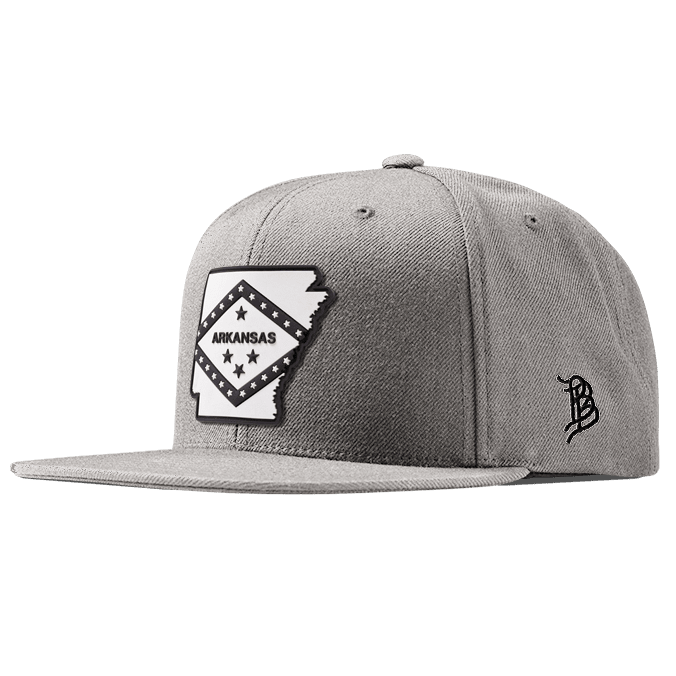 Arkansas Moonlight PVC Classic Snapback Heather Gray