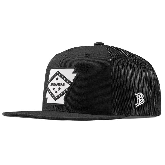 Arkansas Moonlight PVC Flat Trucker Black