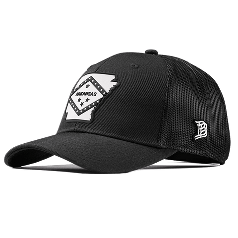 Arkansas Moonlight PVC Curved Trucker Black