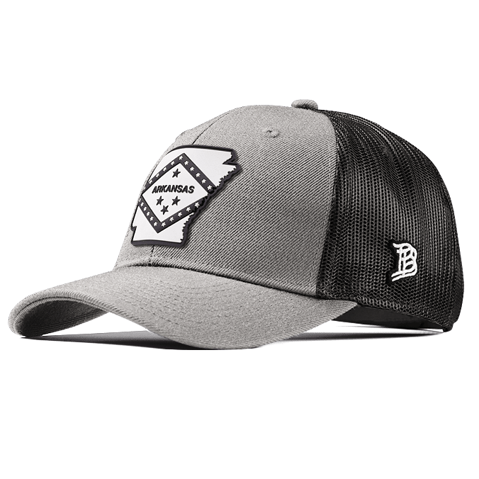 Arkansas Moonlight PVC Curved Trucker Heather Gray