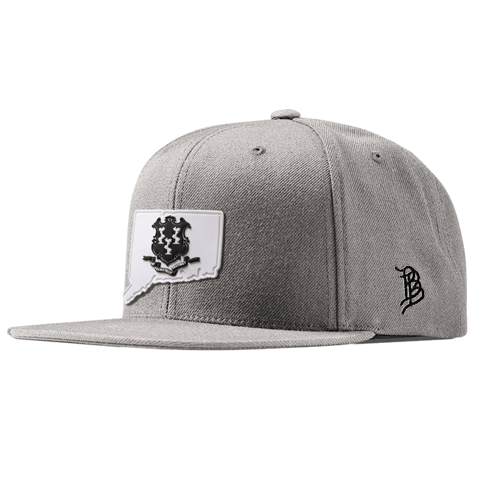 Connecticut Moonlight PVC Classic Snapback Heather Gray