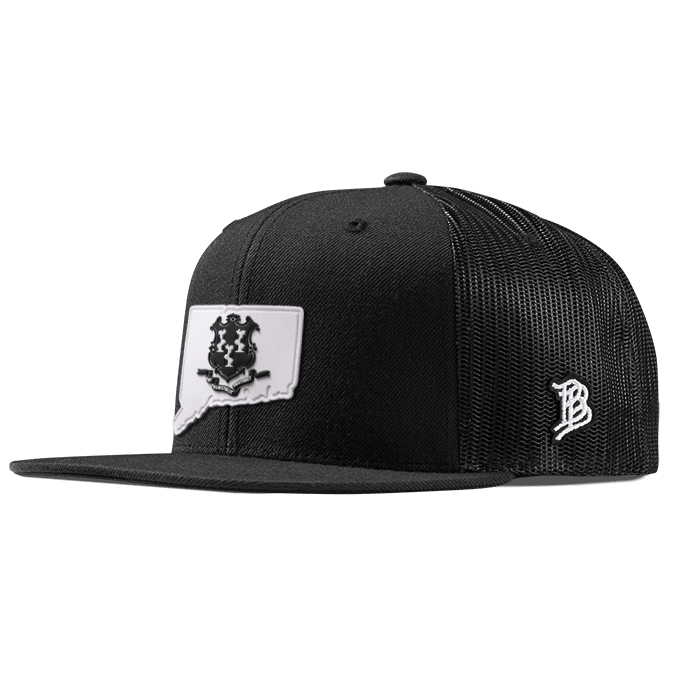 Connecticut Moonlight PVC Flat Trucker Black