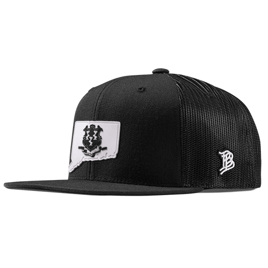 Connecticut Moonlight PVC Flat Trucker Black