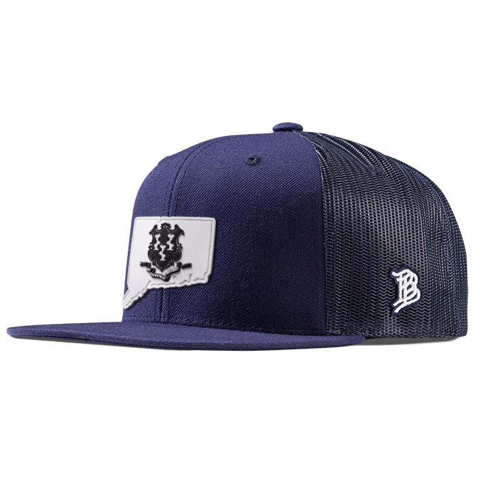 Connecticut Moonlight PVC Flat Trucker Navy