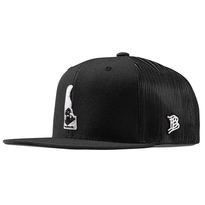Delaware Moonlight PVC Flat Trucker Black