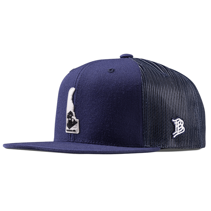 Delaware Moonlight PVC Flat Trucker Navy