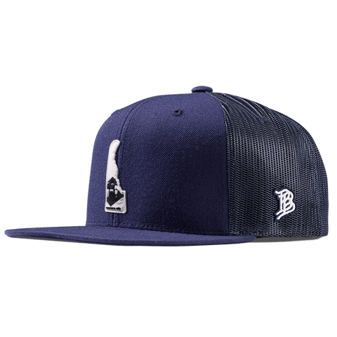Delaware Moonlight PVC Flat Trucker Navy