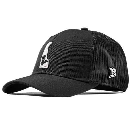 Delaware Moonlight PVC Curved Trucker Black