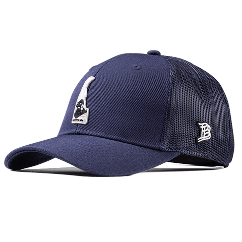 Delaware Moonlight PVC Curved Trucker Navy