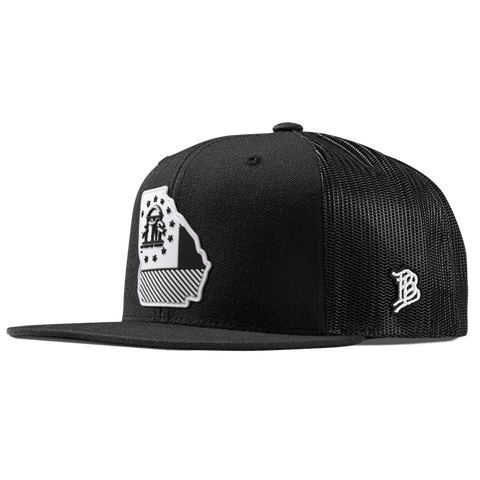 Georgia Moonlight PVC Flat Trucker Black