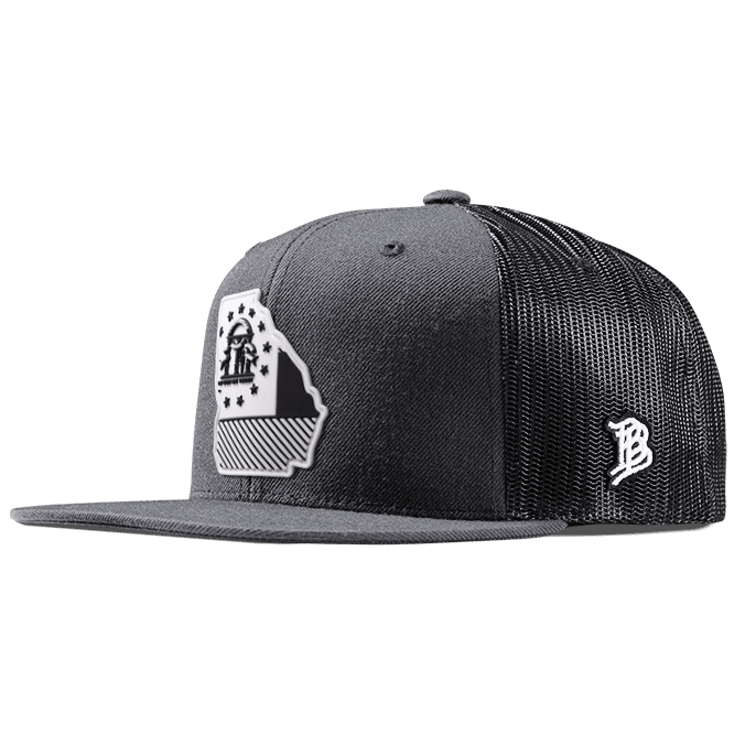 Georgia Moonlight PVC Flat Trucker Charcoal