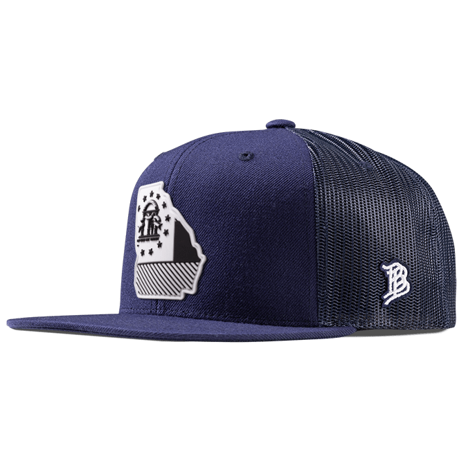 Georgia Moonlight PVC Flat Trucker Navy