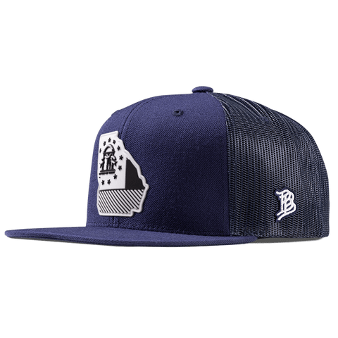 Georgia Moonlight PVC Flat Trucker Navy