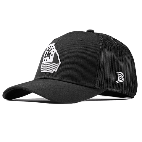 Georgia Moonlight PVC Curved Trucker Black