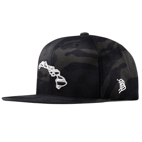 Hawaii Moonlight PVC Classic Snapback Multicam