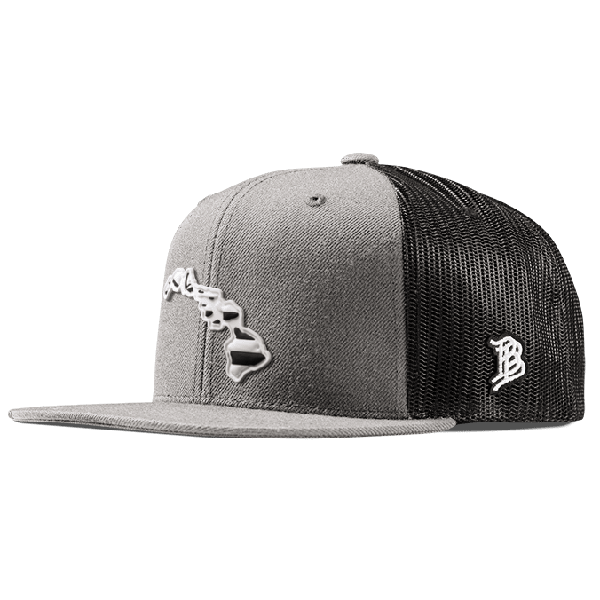 Hawaii Moonlight PVC Flat Trucker Heather Gray