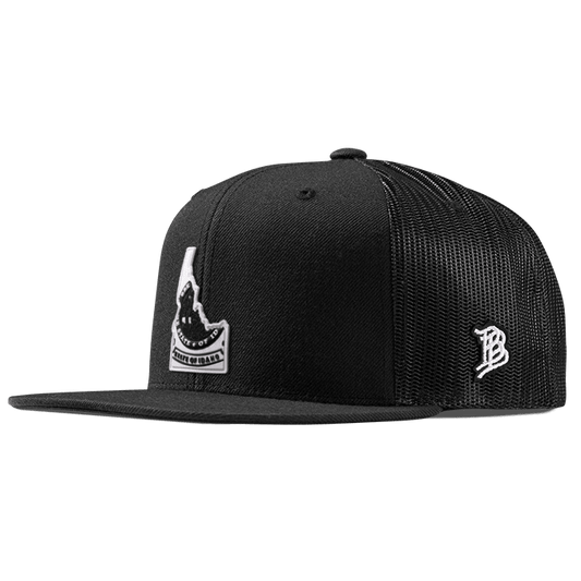 Idaho Moonlight PVC Flat Trucker Black