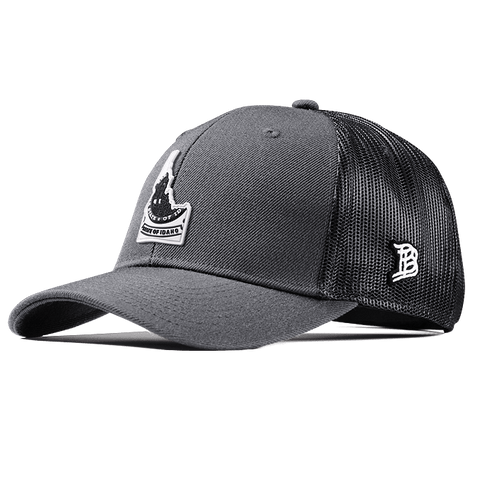 Idaho Moonlight PVC Curved Trucker Charcoal