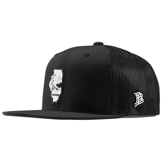 Illinois Moonlight PVC Flat Trucker Black