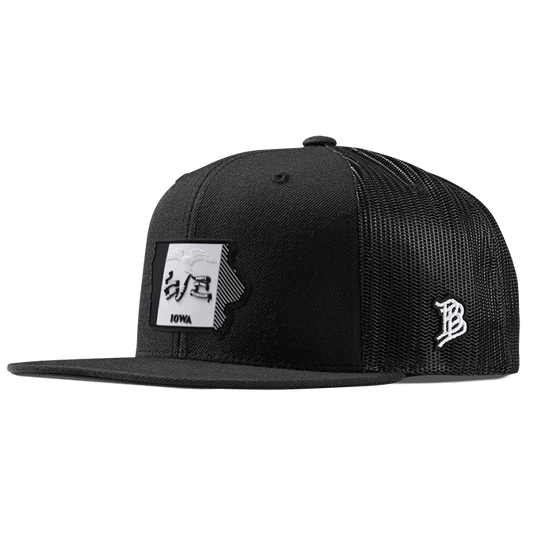 Iowa Moonlight PVC Flat Trucker Black