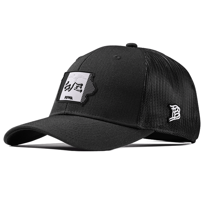 Iowa Moonlight PVC Curved Trucker Black
