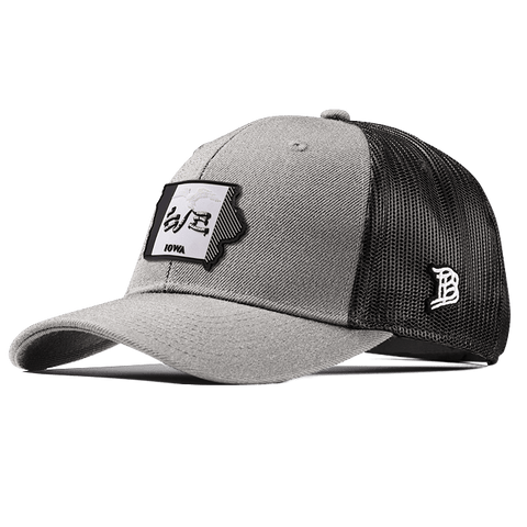 Iowa Moonlight PVC Curved Trucker Heather Gray