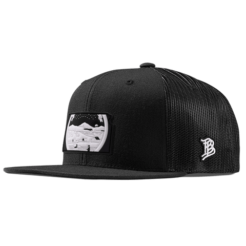 Kansas Moonlight PVC Flat Trucker Black