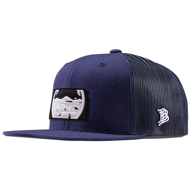 Kansas Moonlight PVC Flat Trucker Navy