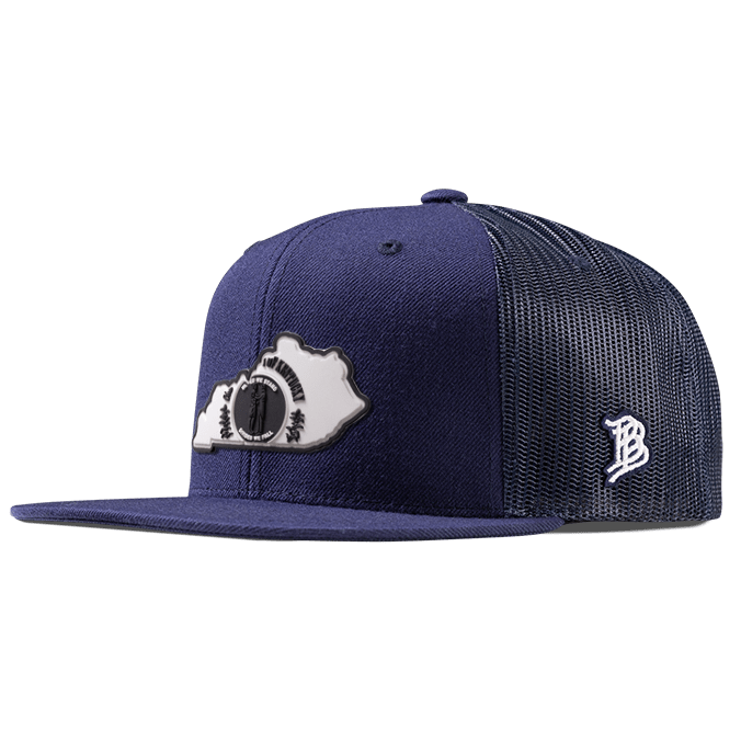 Kentucky Moonlight PVC Flat Trucker Navy
