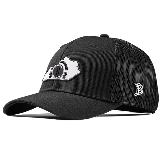 Kentucky Moonlight PVC Curved Trucker Black