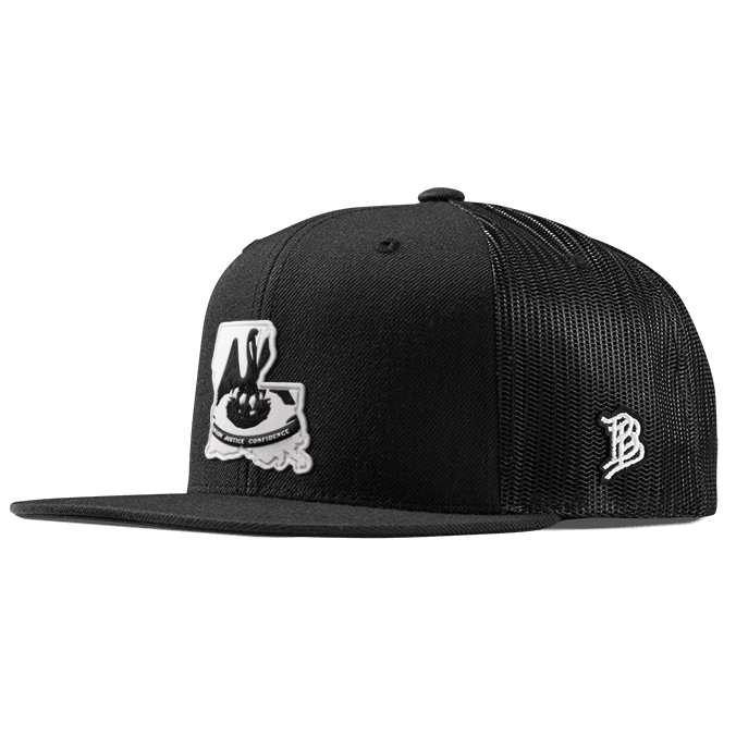 Louisiana Moonlight PVC Flat Trucker Black