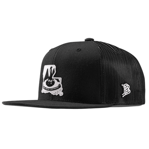 Louisiana Moonlight PVC Flat Trucker Black