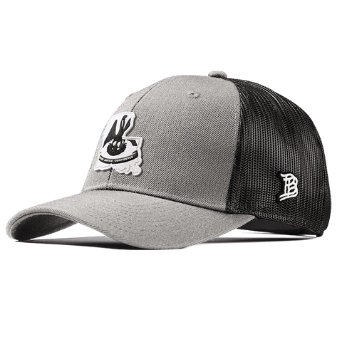Louisiana Moonlight PVC Curved Trucker Heather Gray