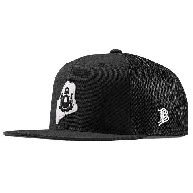 Maine Moonlight PVC Flat Trucker Black