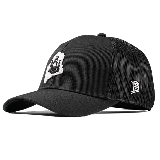 Maine Moonlight PVC Curved Trucker Black