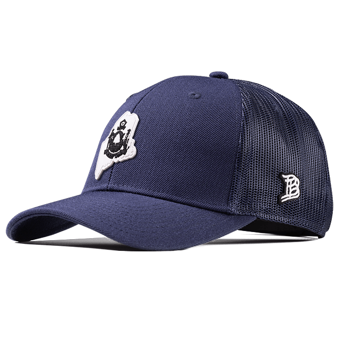 Maine Moonlight PVC Curved Trucker Navy