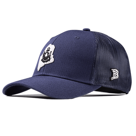 Maine Moonlight PVC Curved Trucker Navy