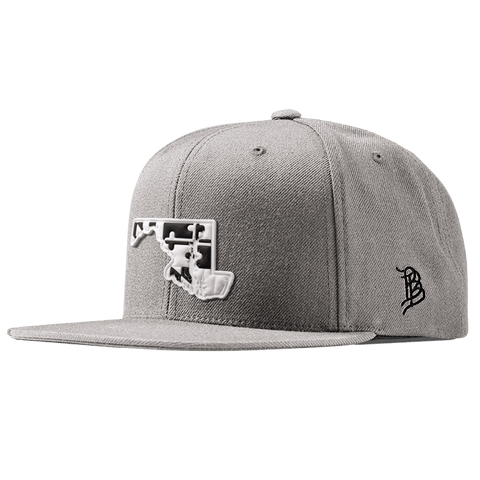 Maryland Moonlight PVC Classic Snapback Heather Gray