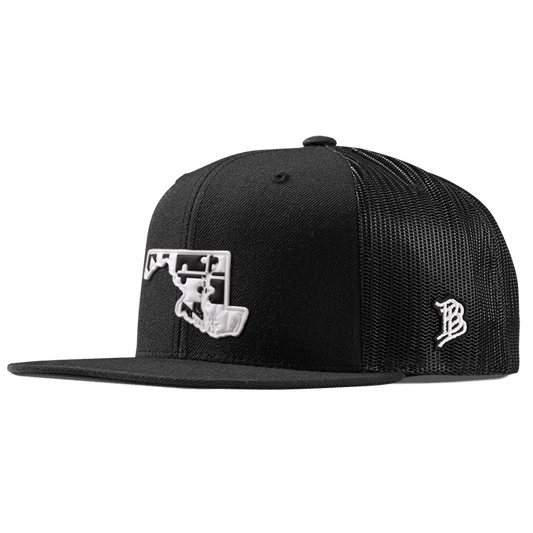 Maryland Moonlight PVC Flat Trucker Black