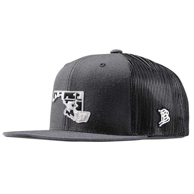 Maryland Moonlight PVC Flat Trucker Charcoal