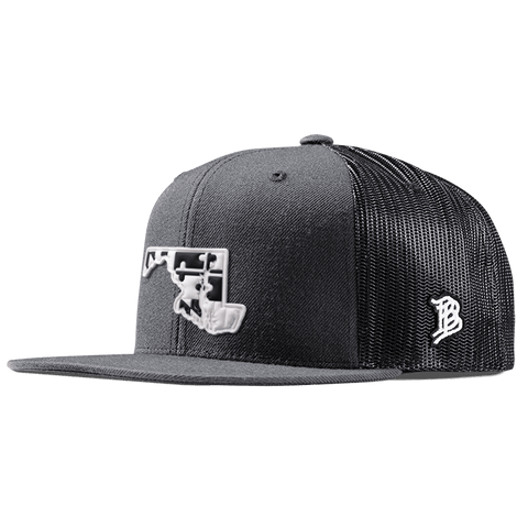 Maryland Moonlight PVC Flat Trucker Charcoal